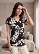 Shirt met aflopende schouders  